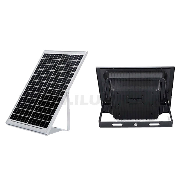 REFLECTOR LED 300W + PANEL SOLAR LUZ BLANCA 6500K + CONTROL REMOTO