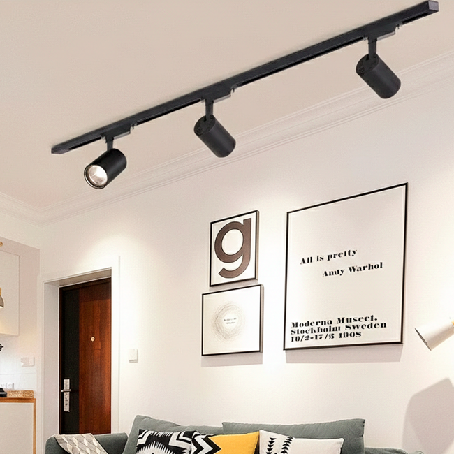 RIEL DE ALUMINIO PROFESIONAL 2.00 METROS NEGRO - PESADO NVR