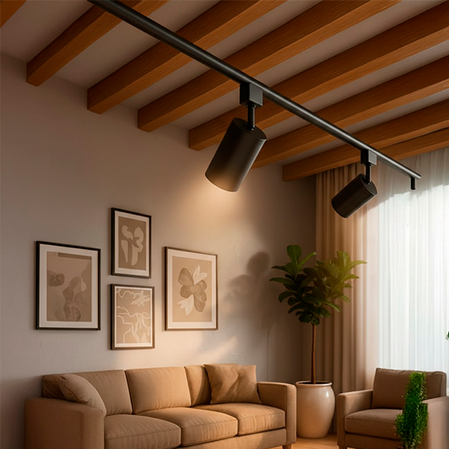 RIEL DE ALUMINIO PROFESIONAL 2.00 METROS NEGRO - PESADO NVR