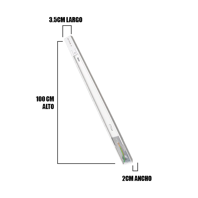 RIEL DE ALUMINIO PROFESIONAL 1.00 METROS BLANCO - PESADO ADS