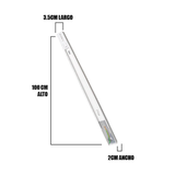 RIEL DE ALUMINIO PROFESIONAL 1.00 METROS BLANCO - PESADO ADS