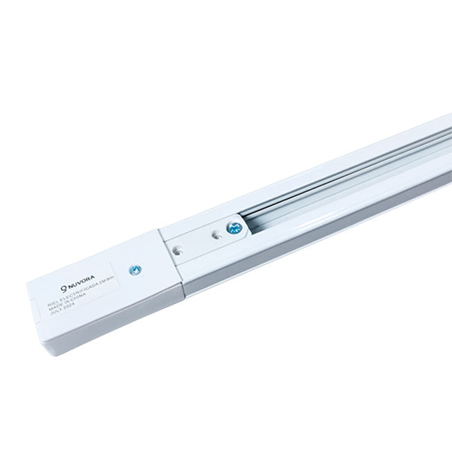 RIEL DE ALUMINIO PROFESIONAL 2.00 METROS BLANCO - PESADO NVR