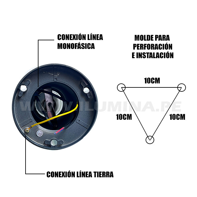 LÁMPARA DE EXTERIOR BOLARDO TUBE - 45CM ALT +FOCO LED