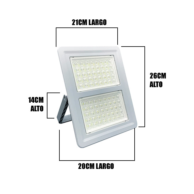 REFLECTOR SOLAR LED 1000W PORTÁTIL RECARGABLE LUZ BLANCA