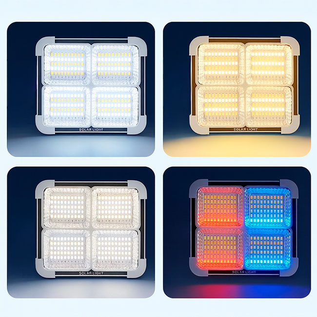 REFLECTOR SOLAR LED 500W PORTÁTIL RGB MULTICOLOR