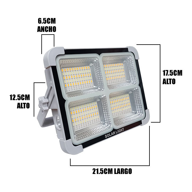 REFLECTOR SOLAR LED 500W PORTÁTIL RGB MULTICOLOR