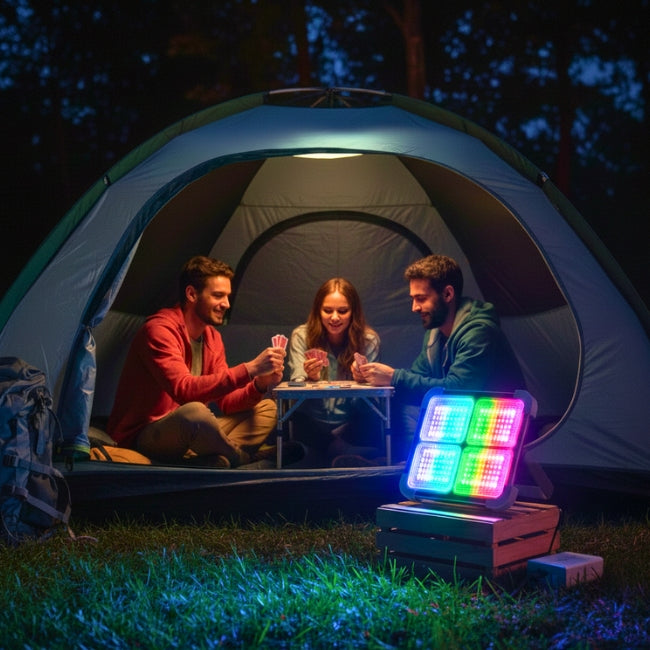 REFLECTOR SOLAR LED 500W PORTÁTIL RGB MULTICOLOR