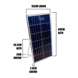 REFLECTOR LED 300W LUZ BLANCA + PANEL SOLAR + CONTROL REMOTO