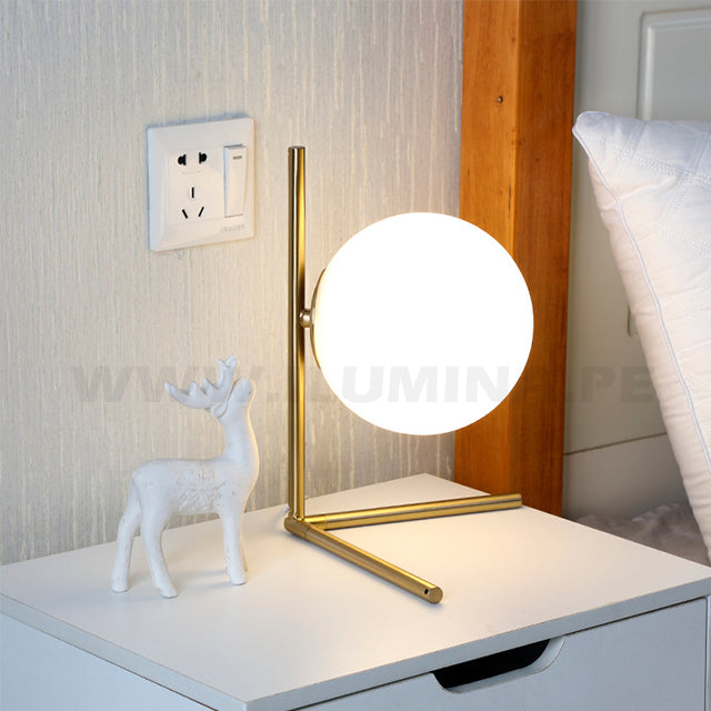 LÁMPARA DE MESA LUX GOLD LED + FOCO LED 8+8 TIPO SMD 16W TRICOLOR
