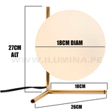 LÁMPARA DE MESA LUX GOLD LED + FOCO LED 8+8 TIPO SMD 16W TRICOLOR