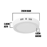 PANEL BLANCO LED CIRCULAR 24W ADOSABLE SIMPLE LUZ BLANCA 6000K - ILUMINA