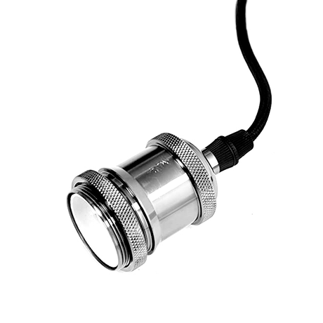 SOCKET E27 DECORATIVO VINTAGE PLATEADO