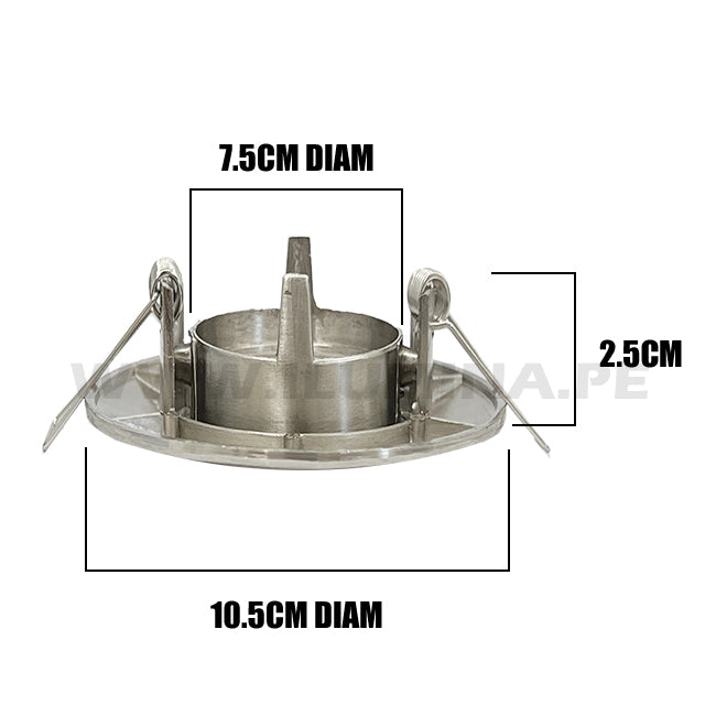 SET COMPLETO - SPOT EMPOTRABLE MODERNO CON DICROICO LED 6W LUZ CÁLIDA 2700K