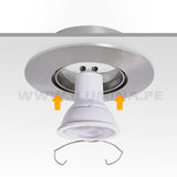 SET COMPLETO - SPOT EMPOTRABLE MODERNO CON DICROICO LED 8W LUZ BLANCA 6000K + SOCKET GU5.3