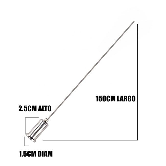 KIT SUSPENSIÓN X 02 CABLE ACERADO PARA LUMINARIA HEXAGONAL TIPO PANAL LED