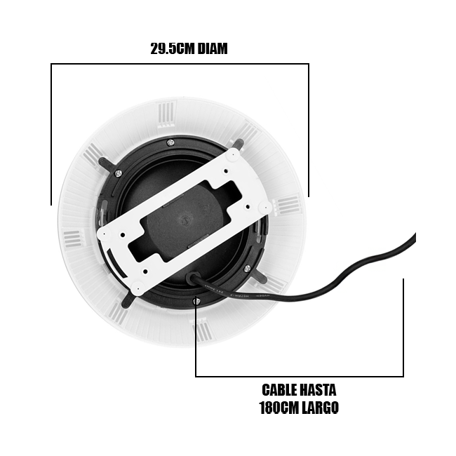 SPOT SUMERGIBLE LED 45W ACUÁTICO PARA PISCINAS LUZ BLANCA 6500K - 12 VOLTIOS