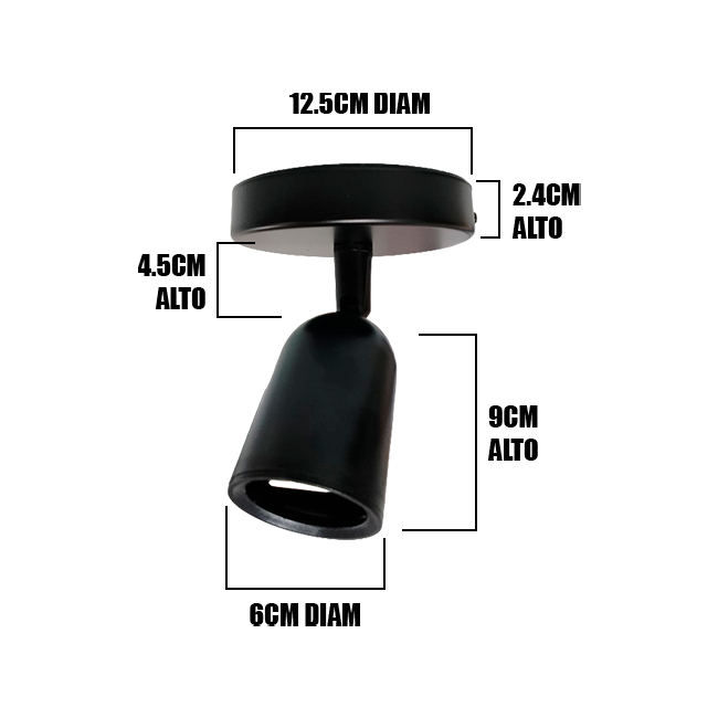 SPOT ADOSABLE ANNIA BLACK GU10 ADS