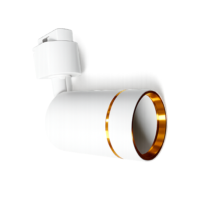 SPOT DE RIEL GEMA COLOR WHITE AND GOLD - SIN DICROICO