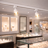 SPOT DE RIEL GEMA COLOR WHITE AND GOLD - SIN DICROICO