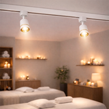 SPOT DE RIEL GEMA COLOR WHITE AND GOLD - SIN DICROICO