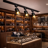 SPOT DE RIEL GEMA COLOR BLACK AND GOLD - SIN DICROICO