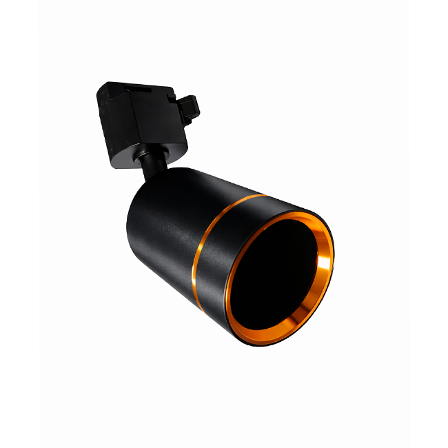 SPOT DE RIEL GEMA COLOR BLACK AND GOLD - SIN DICROICO