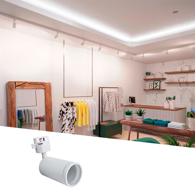 SPOT DE RIEL LUMA COLOR WHITE - SIN DICROICO