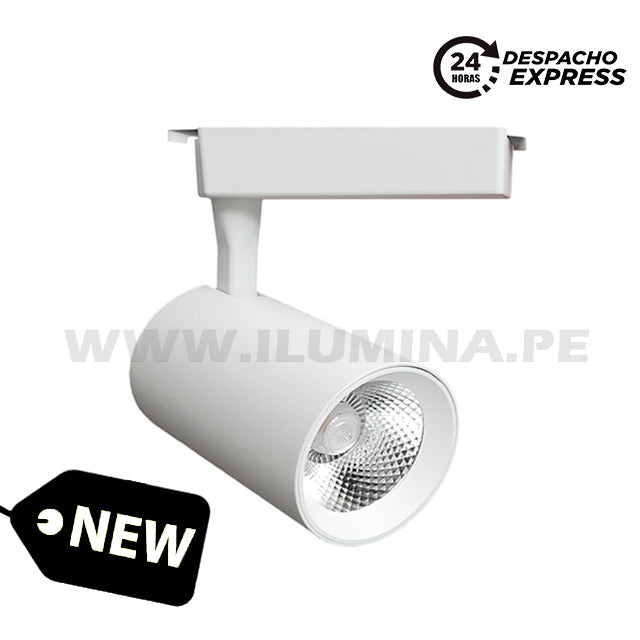 SPOT DE RIEL ROXY 18W LED LUZ CÁLIDA 3000K COLOR BLANCO