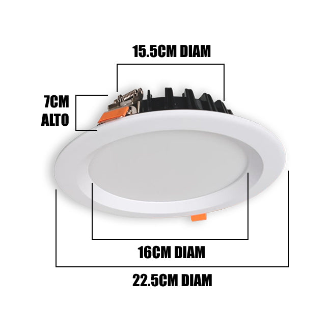 SPOT DOWNLIGHT LED 45W EMPOTRABLE 4000K LUZ INTERMEDIA MARCA ADS