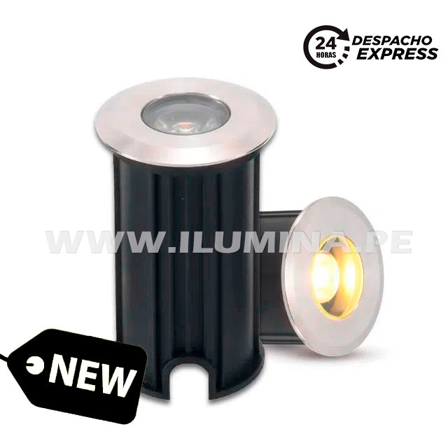 SPOT EMPOTRABLE DE PISO 1W LED LUZ BLANCA 6000K