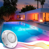 SPOT SUMERGIBLE LED 35W ACUÁTICO PARA PISCINAS LUZ CÁLIDA 3000K - 12 VOLTIOS + TRANSFORMADOR