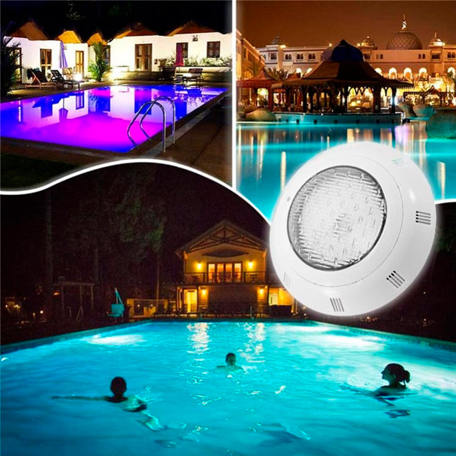 SPOT SUMERGIBLE LED 45W ACUÁTICO PARA PISCINAS RGB - 12 VOLTIOS + CONTROL REMOTO