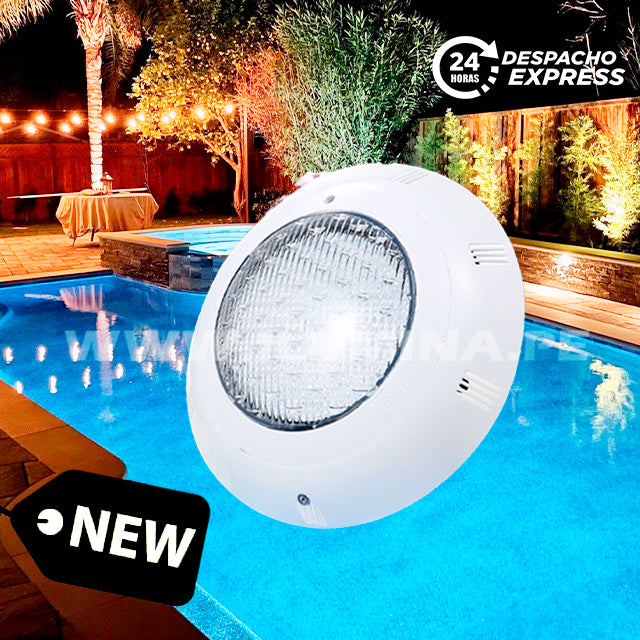 SPOT SUMERGIBLE LED 35W ACUÁTICO PARA PISCINAS LUZ CÁLIDA 3000K - 12 VOLTIOS