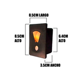 SPOT LUZ GUÍA DE PASO LARISSA LED SIMÉTRICO 3W CUADRADO NEGRO CON SENSOR DE MOVIMIENTO LUZ CÁLIDA