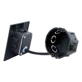 SPOT LUZ GUÍA DE PASO REGINA LED ASIMÉTRICO 3W CUADRADO NEGRO CON SENSOR DE MOVIMIENTO LUZ CÁLIDA