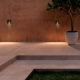 SPOT LUZ GUÍA DE PASO REGINA LED ASIMÉTRICO 3W CUADRADO NEGRO CON SENSOR DE MOVIMIENTO LUZ CÁLIDA