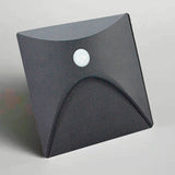 SPOT LUZ GUÍA DE PASO REGINA LED ASIMÉTRICO 3W CUADRADO NEGRO CON SENSOR DE MOVIMIENTO LUZ CÁLIDA