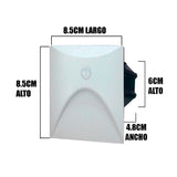 SPOT LUZ GUÍA DE PASO RENATA LED ASIMÉTRICO 3W CUADRADO BLANCO CON SENSOR DE MOVIMIENTO LUZ CÁLIDA