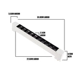 SPOT LED GRILLA WHITE PARA RIEL 20W 10LEDS  LUZ CÁLIDA