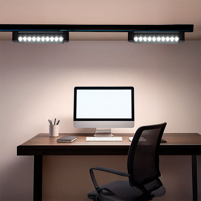 SPOT LED GRILLA BLACK PARA RIEL 20W 10LEDS LUZ BLANCA