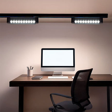 SPOT LED GRILLA BLACK PARA RIEL 20W 10LEDS LUZ BLANCA