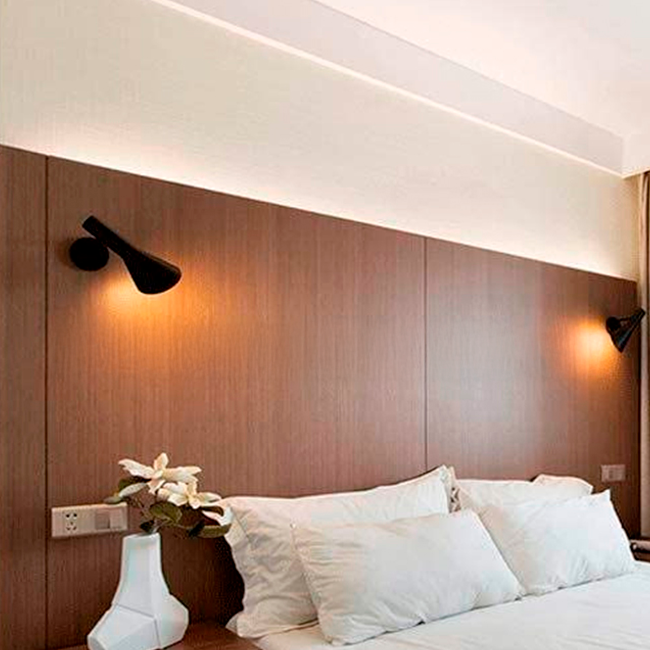 LÁMPARA DE PARED INTERIOR ARNEL BLACK