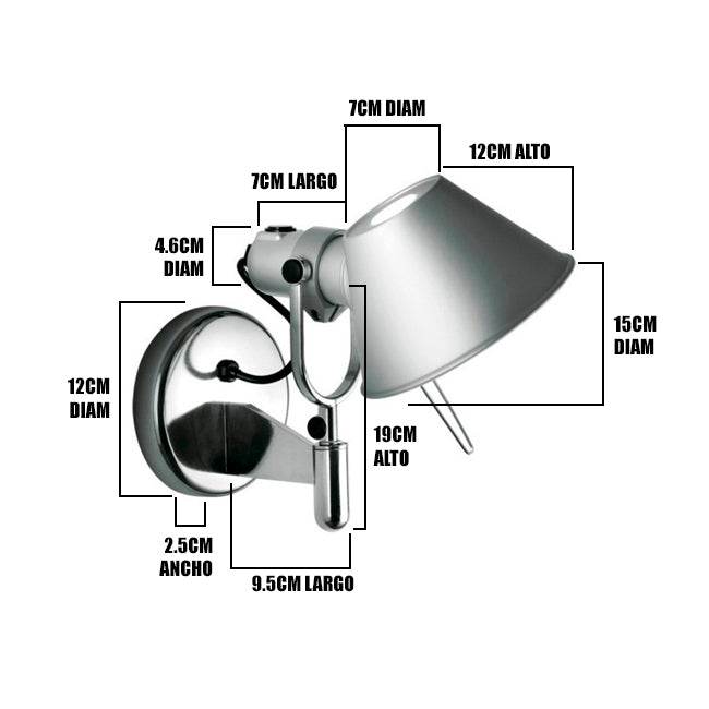 LÁMPARA DE PARED INTERIOR FLORIDA SILVER AND GRAY