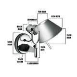 LÁMPARA DE PARED INTERIOR FLORIDA SILVER AND GRAY