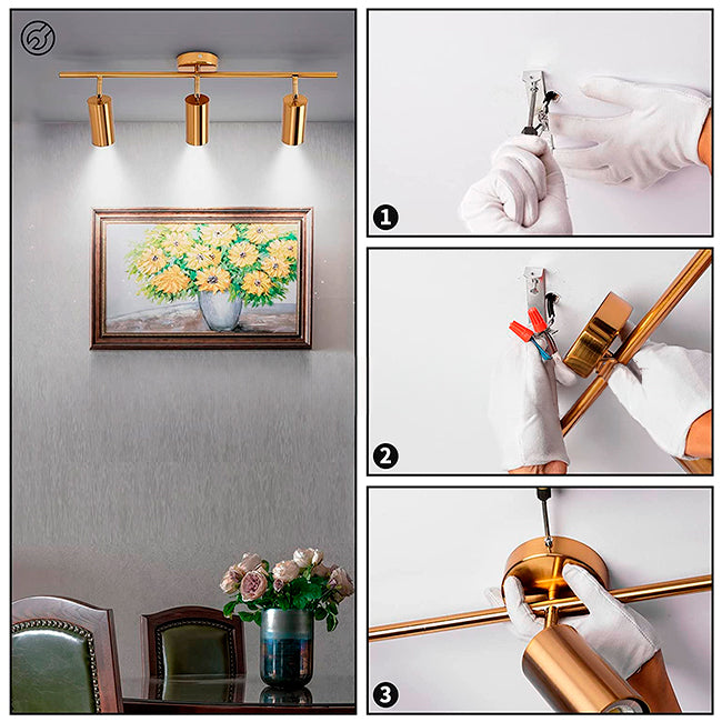 LÁMPARA DE TECHO BARCELONA GOLD LED - SIN FOCO