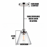 LÁMPARA COLGANTE MARTIZA SILVER