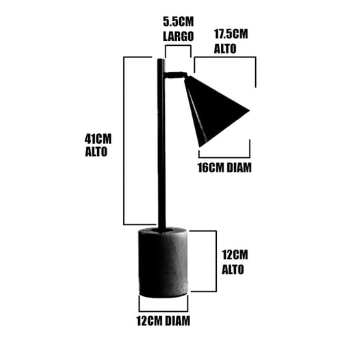 LÁMPARA DE MESA GENESIS BLACK LED