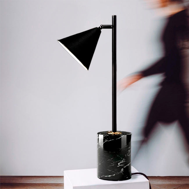 LÁMPARA DE MESA GENESIS BLACK LED + FOCO LED 12W LUZ BLANCA