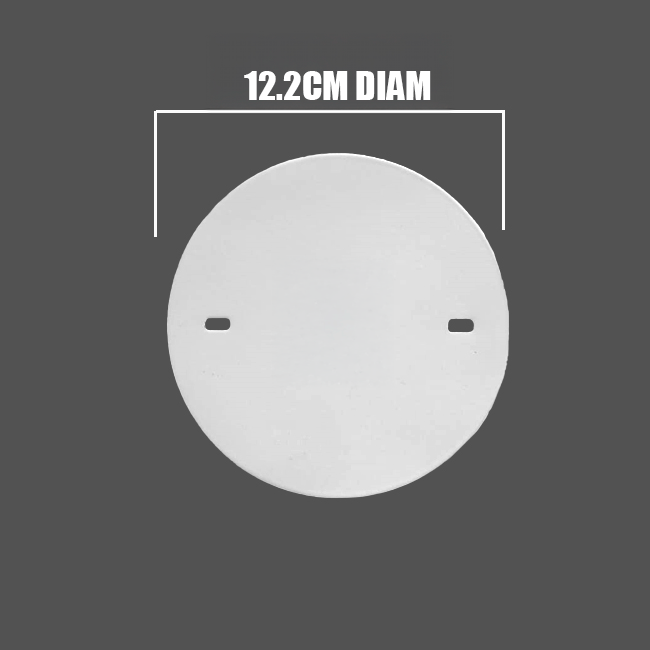 TAPA CIEGA CAJA OCTOGONAL DE METAL BLANCO