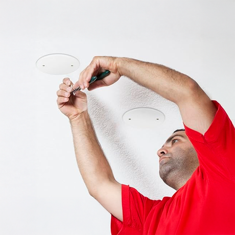 TAPA CIEGA CAJA OCTOGONAL DE METAL BLANCO